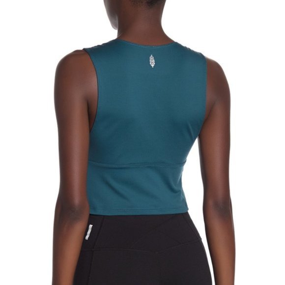 Free People Locust Cora Plunge Cropped Tank Top S - Picture 2 of 6